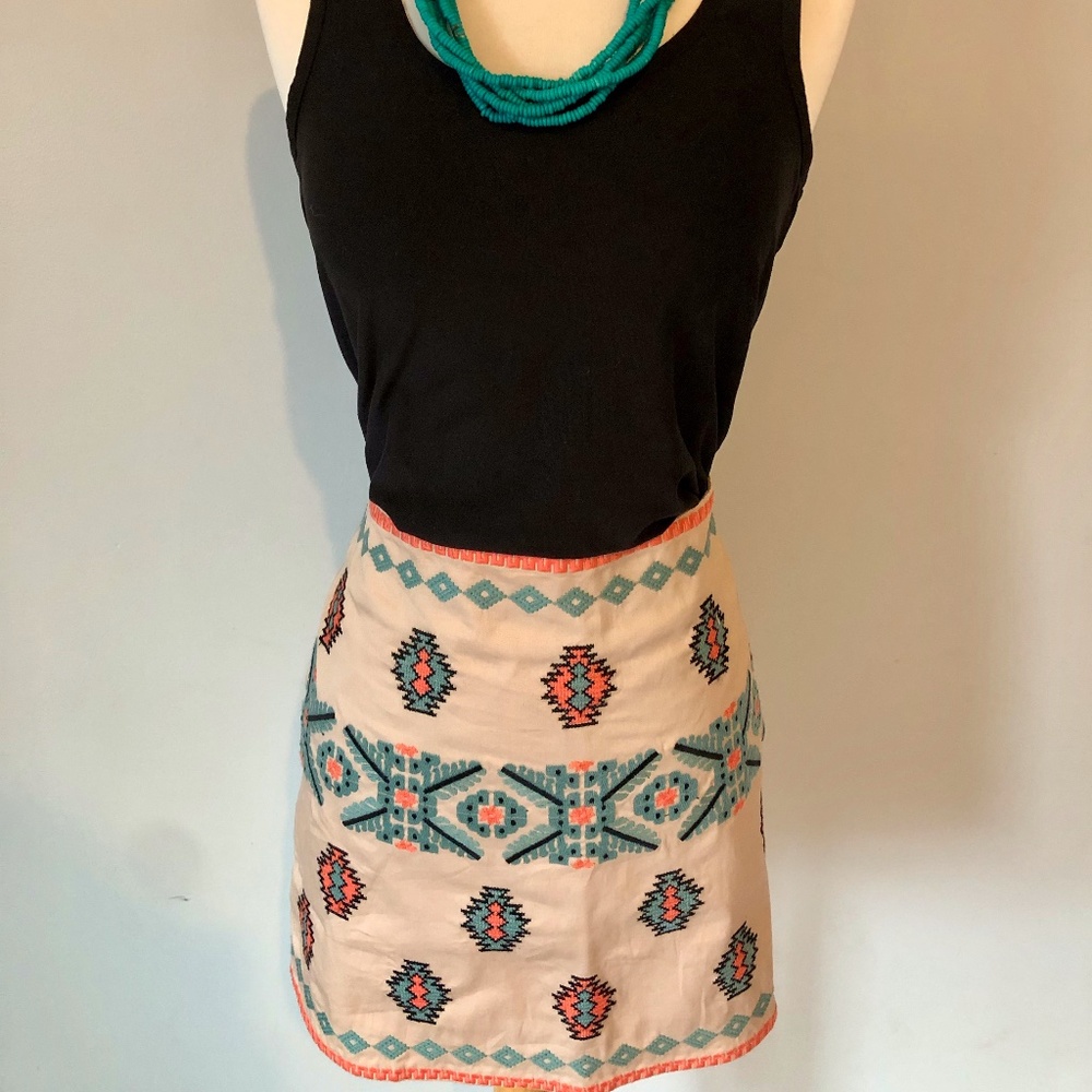 Southwest Embroidered Pencil Skirt